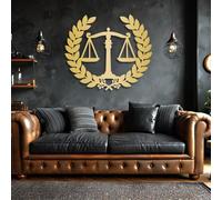 Arte de Pared de Metal: Balanza de la Justicia, decoración de la balanza de la Justicia, decoración de despacho de Abogados, Letrero de balanza, facultad de Derecho, rega