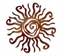 Arte de pared de metal con diseño de dios del sol, decoración para interiores y exteriores, resistente a la oxidación, D