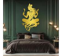 Arte de Pared de Metal con diseño de Saraswati, decoración de Saraswati, meditación Espiritual India para Sala de Estar, Dormitorio y Estudio de Yoga