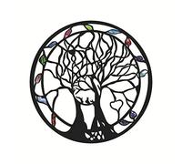 Arte de Pared De Metal, Cuadros Arbol de la Vida Decoracion Pared, Árbol De La Vida Decoración Pared, para Decoración del Hogar, Sala de Estar, Dormitorio, Cocina, Cafetería, Oficina, 25*25 cm