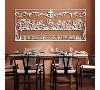 Arte de Pared de Metal: Decoración de la Última Cena de Jesús, Última Cena, Cristiano, Decoración de Jesús, Letrero Religioso, Decoración de Cruz para Sala de Estar, Come