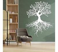 Arte de Pared de Metal Decoración de Pared Árbol de la Vida Blanco Árbol de la Familia Árbol de la Vida Decoración de Trabajo para Dormitorio Escultura Moderna para Sala de Estar Dormitorio Pasillo y