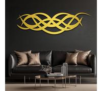 Arte de Pared de Metal Decoración de Pared Negra Celta Geométrico Moderno Oficina Dormitorio Sala de Estar Decoración del hogar Obra geométrica Celta Decoración Obra Moderna Escultura para Sala de es