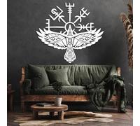 Arte de Pared de Metal, decoración vikinga, águila nórdica, símbolo Vikingo, Antiguo Letrero nórdico, mitología nórdica, decoración del hogar, águila Grande, decoración e