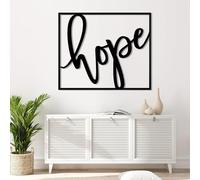 Arte de Pared de Metal Esperanza, decoración de Pared con Palabras de Esperanza, Colgante de Pared con fe Cristiana, Decoraciones Inspiradoras enmarcadas, decoración mo