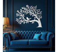 Arte de Pared de Metal Minimalista Moderno, decoración del hogar, árbol de la Vida, pájaro en Rama, árbol, árbol de la Vida, Arte de Rama de árbol, decoración de la Naturaleza, Arte de Pared para Sal