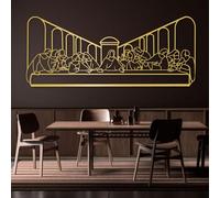 Arte de Pared de Metal Minimalista Moderno: La Última Cena de Jesús, Obra de Leonardo Da Vinci, decoración Cristiana, Arte Lineal de Jesús, religioso, decoración Cristiana para el hogar, Comedor, Sal