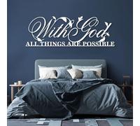 Arte de Pared de Metal Negro con Dios, decoración de Pared con versículos bíblicos Cristianos de Metal, Escultura Moderna para Sala de Estar, Dormitorio, Pasillo y escaleras.