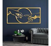 Arte de Pared de Metal Negro de la Creación de Adán, decoración de Pared de Arte religioso Cristiano de Metal de la Mano de Dios, Escultura Moderna de decoración de Obras de Arte Cristi