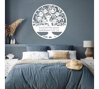 Arte de Pared de Metal Negro del Fruto del Espíritu, árbol de la Vida de Metal, decoración de Pared de Arte Cristiano, Escultura Moderna con versículo bíblico para Sala de Estar, dormit