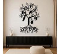 Arte de Pared de Metal Negro Spirit Fruit, decoración de Arte de Pared de fe Cristiana de Metal, decoración de Arte de Interior para Pasillo para Sala de Estar, Dormitorio, Pasillo y escaler