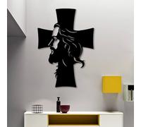 Arte de Pared de Metal para Sala de Estar, Cruz de Jesús, decoración Cristiana, Cruces de Cristo religiosas, decoración para Iglesia, hogar, dormitori