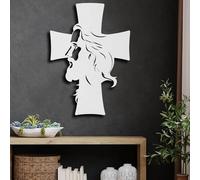 Arte de Pared de Metal para Sala de Estar, Cruz de Jesús, decoración Cristiana, Cruces de Cristo religiosas, decoración para Iglesia, hogar, dormitori