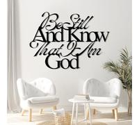 Arte de Pared de Metal: Quédense quietos y sepan Que yo Soy Dios. Salmo 46:10. Decoración de Pared con versículos bíblicos. Decoración Cristiana para el hogar. Biblia gra