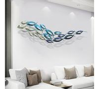 Arte de pared de peces de metal grande, esculturas de pared de metal de peces, decoración de escultura de peces costeros de metal colgante, para náutica de playa, regalos para amantes de la pesca
