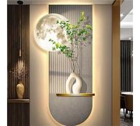 Arte de pared de plantas de simulación LED 3D, decoración verde creativa para sala de estar, dormitorio y decoración de entrada