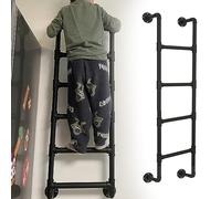 Arte de Pared Decoración del hogar y estantes Escalera de Pared para litera Tubo de Metal Resistente y Grueso para una Escalada Segura Fácil instalación