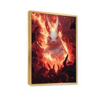 Arte de pared en lienzo de estilo romántico Vintage Lindo Boy pintando alas y acentos de corazón Decor artística de pared para sala de estar Pósters de dormitorio Impresiones 40x60cm con marco dorado