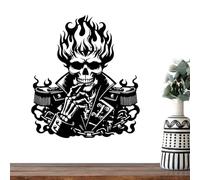 Arte de pared gótico, Arte de pared gótico | Decoración de pared de metal negro con decoración artística gótica | Decorativo león ángel esqueleto hierro arte decoración de pared, sil