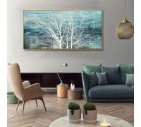 Arte de pared grande, paisaje abstracto, arte de pared para dormitorio, tres obras de arte de la vida, pinturas modernas, decoración de sala de estar (25x50cm/10x20in)