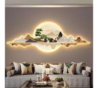 Arte de pared LED 3D para decoración del hogar, diseño de Feng Shui para entrada, pasillo y dormitorio, pieza decorativa única para interiores elegantes