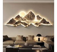 Arte de pared LED de paisaje 3D, pintura de escultura de pino con luces, lámpara mural moderna para entrada, oficina, pasillo