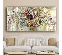 Arte de pared Lienzo Árbol de la vida de Gustav Klimt Paisaje Carteles e impresiones escandinavos Imagen moderna para sala de estar 50x100cm Sin marco
