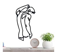 Arte de pared minimalista de metal, decoración de pared abstracta de metal | Decoración de arte de pared con espalda humana - Escultura corporal, decoración de siluetas, ornamento artístico para el