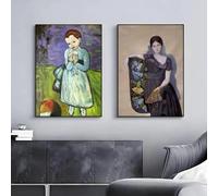 Arte de pared minimalista en color de Pablo Picasso, imagen HD, impresión en lienzo, póster artístico, decoración moderna para sala de estar y hogar (50 x 70 cm, 2 unidades sin marco)