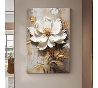 Arte de pared moderno enmarcado, luz de entrada, pasillo, entrada, lienzo de flores abstractas, póster, decoración del hogar y la sala de estar (20 x 30 cm (8 x 12 pulgadas) con marco)