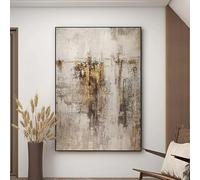 Arte de pared moderno, grande, texturizado, abstracto, lienzo enmarcado, cuadro personalizado sin marco para decoración del hogar (30 x 45 cm (12 x 18 pulgadas))