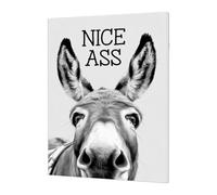 Arte de Pared para Baño de Animales Divertidos, Cuadros Rústicos Abstractos de Estilo Granja y de la Edad Media, Señales de Impresión de Animales de Baño, Para Hogar Dormitorio Apartamento Hotel