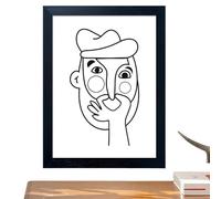 Arte de pared para baño - Impresión humorística sin marco, imagen de comedia de nariz pellizcada | Póster de elegancia moderna en blank y negro, casa, apartamento, granja, restaurante, ducha, baño, p