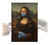 Arte De Pared Para Mujer, Pintura Clásica De Mona Lisa De 11,81 X 15,75 Pulgadas, Póster De Baño Divertido Vintage, Ilustración De Decoración Femenina Humorística Para Dormitorio | Hotel Dormitorio