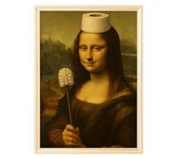 Arte de pared para sala de estar: pintura al óleo sobre lienzo vintage, decoración divertida de humor retro de 52 g, diseño A B con impresión en lienzo , estilo sin marco fácil de colgar | Cuad