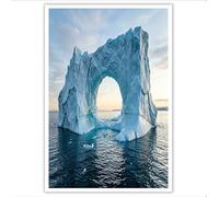 Arte De Pared Sin Marco, Póster De Paisaje Arco Hielo Ártico, Pintura En Lienzo, 30×40 Cm, Decoración De Pared Con Paisajes Polares Realistas, Obras De Arte Para Sala De Estar Dormitorio, Azul Hielo