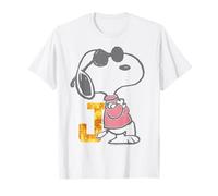Arte de Peanuts Snoopy Urban Bling Baseball Joe Cool Estilo Logo Camiseta