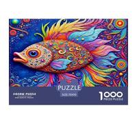 Arte de Pescado Colorido Material De Papel Resistente Buen Rompecabezas, Apto para Relax En Casa Y Hobbies Personales 70x50cm/1000pcs