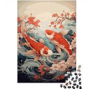 Arte de pez koi Puzzle De 1000 Piezas Puzzles Clásicos para Juguete Educativo Adultos Y Niños A Partir De 12 Año 52x38cm/1000pcs