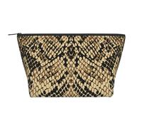 Arte de Piel de Serpiente Animal, Bolsa de artículos de tocador Bolsa de Maquillaje Bolsa de cosméticos Bolsa de artículos de tocador de Viaje portátil