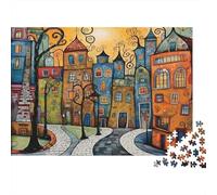 Arte de Pueblo Colorido Unico Rompecabezas de 1000 Piezas Jungla de Tigre Floral Colorido Puzzling Desafiante y Estimulante para Rompecabezas Juego de Rompecabezas para El Todo para Mujer