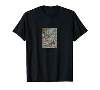 Arte De Puerto Rico Maga Flor Toro Gallo Concha Hojas Fruta Camiseta