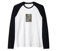 Arte De Puerto Rico Maga Flor Toro Gallo Concha Hojas Fruta Camiseta Manga Raglan