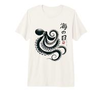Arte de Pulpo japonés, Ocean Day Kanji Marine Aesthetic Camiseta Premium