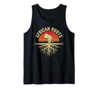 Arte de raíces africanas para hombres mujeres mapa africano afrocéntrico Camiseta sin Mangas