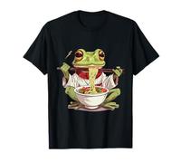 Arte de rana Ramen Fideos japoneses Kimono Arte de fideos de rana Camiseta