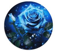 Arte de Rosa Azul 1000 Piezas Rompecabezas para Adultos Estilo Digital fantástico para Amantes O Amigos Imposable 1000pcs (67.5x67.5cm)