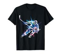 Arte de Salpicaduras de Pintura de Color para Jugadores de Hockey sobre Hielo Camiseta