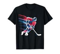 Arte de Salpicaduras de Pintura de Color para Jugadores de Hockey sobre Hielo Camiseta