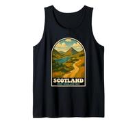 Arte de senderos de senderismo de West Highland Way Escocia Camiseta sin Mangas